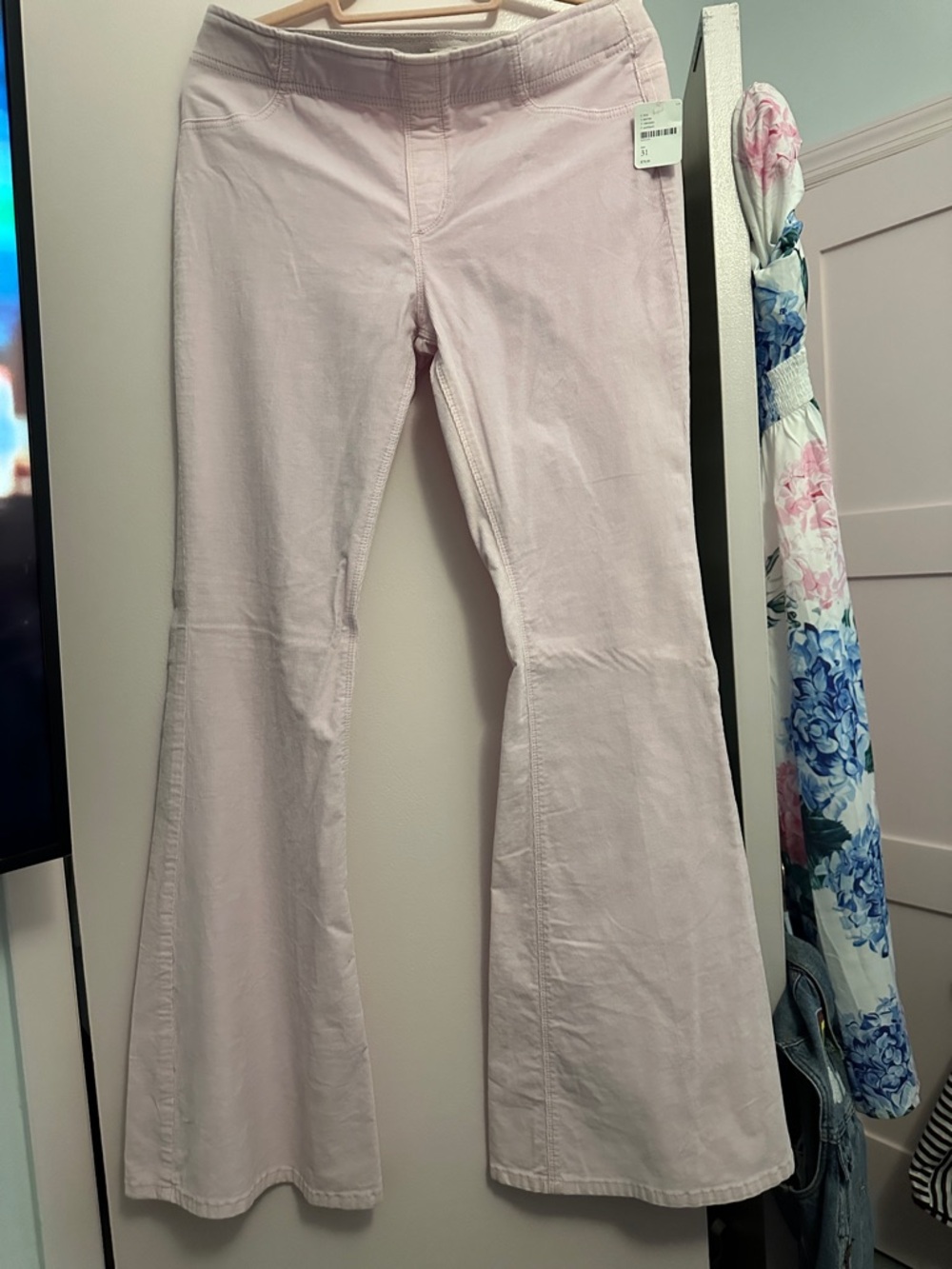 Free People Light Pink Flare Pants
